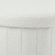 image 6 of OHS Boucle Extra Large Foldable Rounded Storage Box Footstool Space Saving Seat Ottoman White
