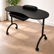 VENUS Manicure Table Foldable & Portable with Accessories - Black | Black