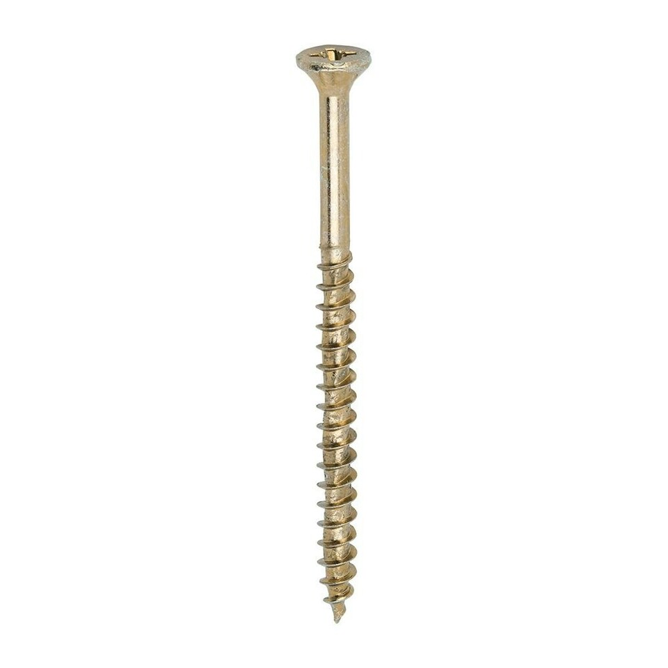 image 1 of Timco - Velocity Premium Multi-Use Screws - PZ - Double Countersunk - Yellow  (Size 6.0 x 90 - 100 Pieces)