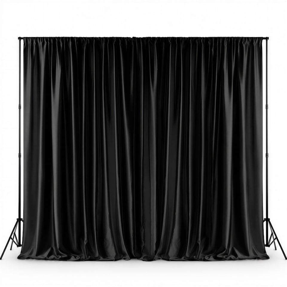 image 1 of Blackout Polyester Photography Backdrop for Studio Photo Shoot - 3x3m