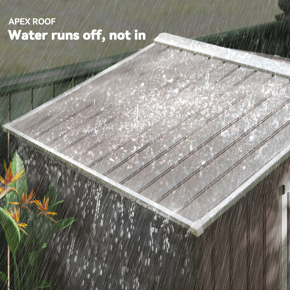 image 1 of Outsunny 7 x 4ft Metal Garden Shed, Outdoor Storage Tool House with Ventilation Slots, Foundation Kit and Lockable Double Doors, Grey