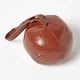 image 2 of Homescapes Brown Round Faux Leather Door Stop