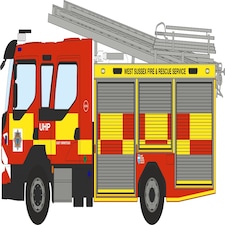 Oxford Diecast Volvo FL Emergency 1 Pump Ladder West Sussex Fire & Rescue