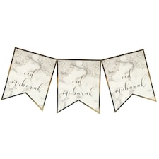 Eid Mubarak Banner - Marble & Gold