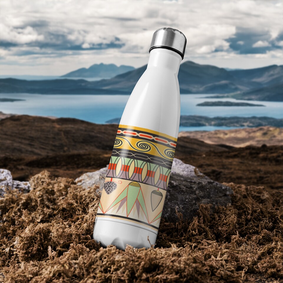 image 1 of Egyptian Pattern Stainless Steel Bottle | Multi | 500ml
