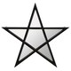 image 1 of Something Different Pentagram Wall Mirror - Black - One Size