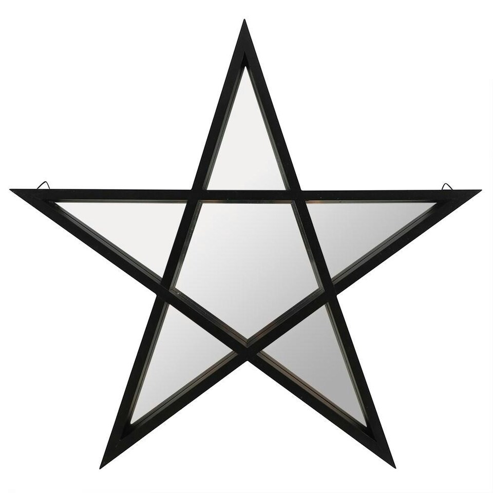 image 1 of Something Different Pentagram Wall Mirror - Black - One Size