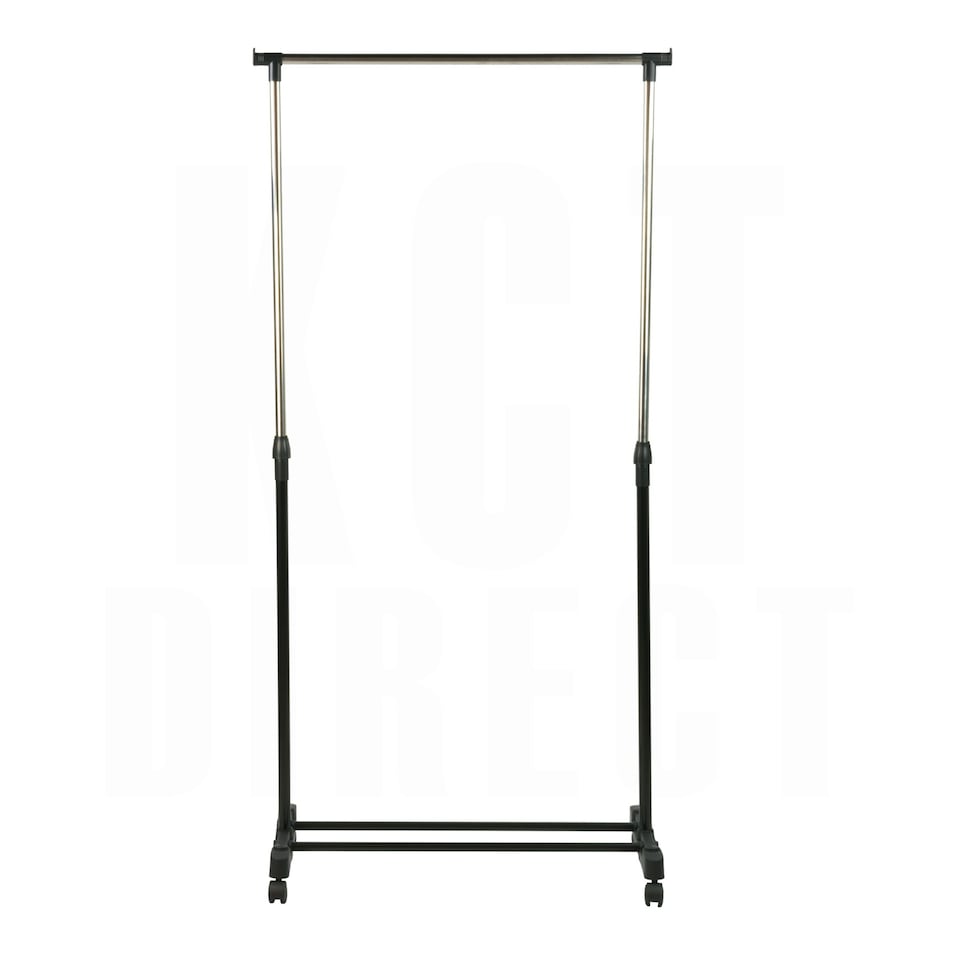 image 1 of KCT Adjustable Single Clothes Rack on Wheels Black | Silver | One Size