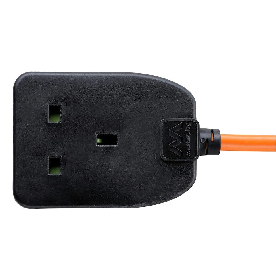 image 1 of Masterplug Single Socket Extension Lead with 10m Cable 13A Orange