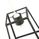 image 4 of Industrial Lantern Pendant Light Shade in Matte Black with Square Top and Bottom | Black