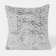 image 4 of OHS 2 x Two Tone Faux Fur Plush Cushion Covers, 45x45cm - Grey