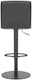 image 5 of Deluxe Aldo Black Bar Stool - Swivel Kitchen Stool with Gas Lift & Footrest