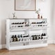 image 9 of Vida Designs 4 Drawer Shoe Cabinet Hallway Home Entrance Storage Unit - White & Oak