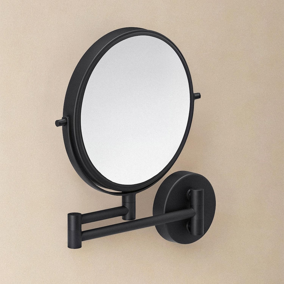 image 1 of COSMIC Mirror, Wall Mounted, X1/X5, Swivel, Matt Black, Architect Collection | Black | 1