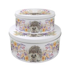 Floral Hedgehog Cake Tin Set