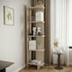 image 3 of Living and Home Modern 5-Tier Corner Bookshelf Shelf Unit - Maple Wood