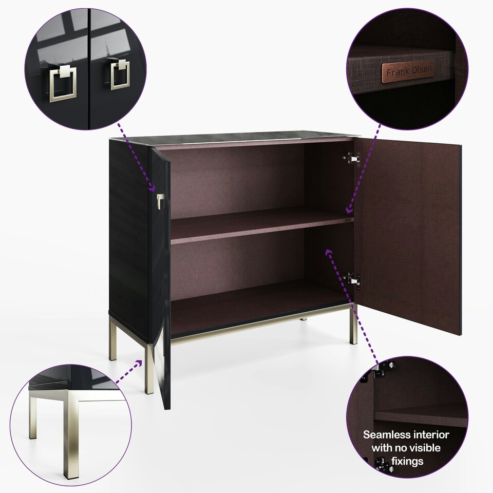 image 1 of Frank Olsen Lyra Tall sideboard Black | Midnight Onxy