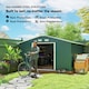 image 3 of Outsunny 13 x 11ft Garden Shed Storage with Foundation Kit and Vents, Green