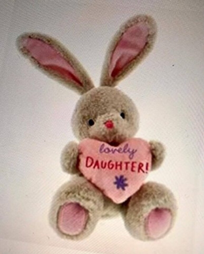 image 1 of Bebunni Rabbit Medium Sitting with Heart 16 cms - Daughter