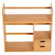 image 7 of HOMCOM Desk Organiser Compartments Desktop Bookshelf Stationery Storage Shelf Document File Holder with 2 Drawers 2-way Reversed Use Bamboo