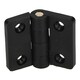 image 3 of Black Reinforced Nylon Plastic Hinge 40x48mm Italian Made Industrial Quality 2PK Black