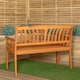 image 2 of Kapalua 2 Seater Outdoor Wooden Garden Bench | Brown | Brown