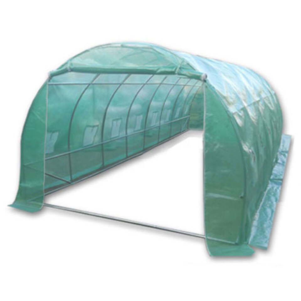 image 1 of 8m x 3m (27' x 10' approx) Pro+ Polytunnel Greenhouse - Green