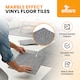 image 2 of Vinyl Floor Tiles Self Adhesive – 30 Pack Covers 30 sqf (2.79sqm) – 12x12in (30.5x30.5cm) Waterproof Peel & Stick Vinyl Flooring for Kitchen, Bathroom & Home | Grey