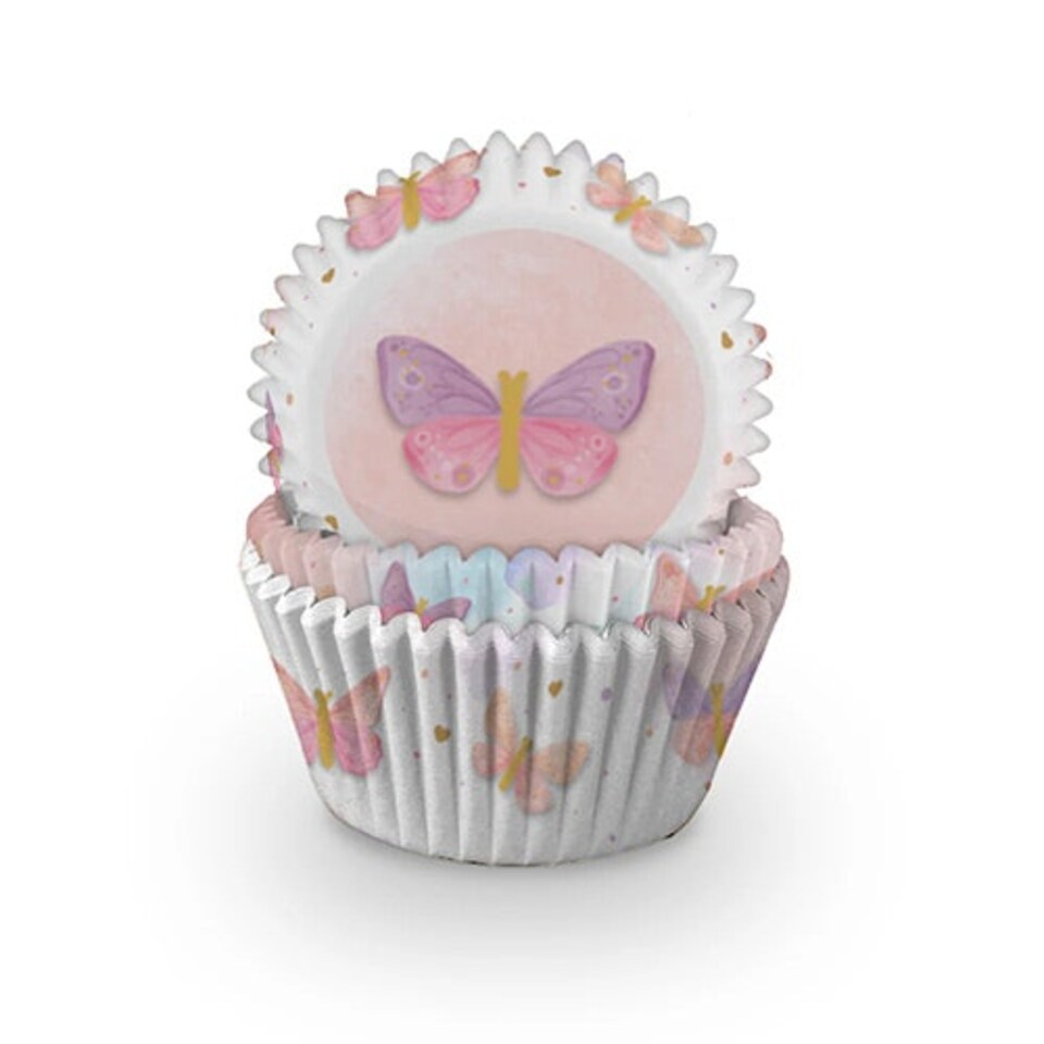 image 1 of Butterfly Paper Cupcake Cases - Pack of 60