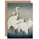 image 1 of Ohara Koson Group Of Egrets Ukiyo E Painting Heron Bird Greeting Card