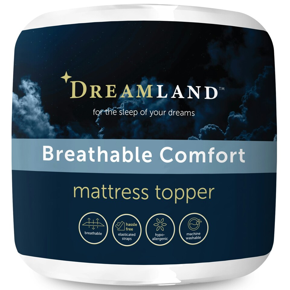 image 1 of Dreamland Breathable Comfort Mattress Topper, King