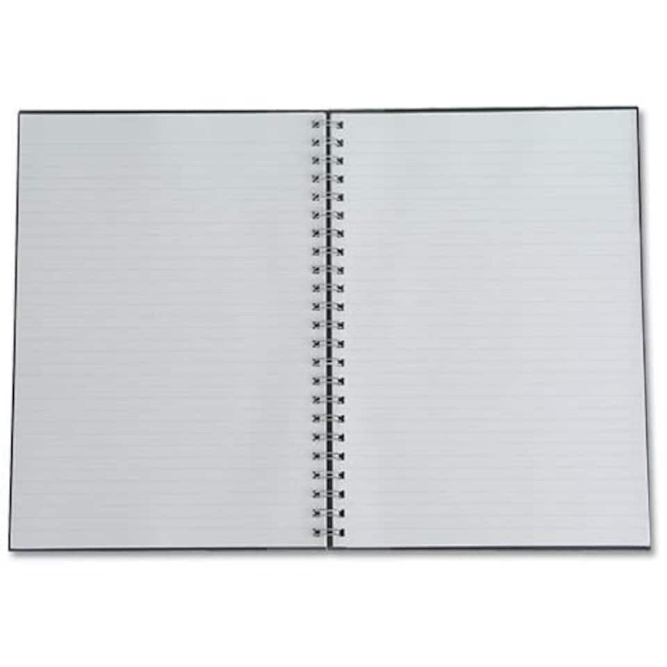 image 1 of Q-Connect Hardback Wirebound Book, A5, Black, Pack of 3