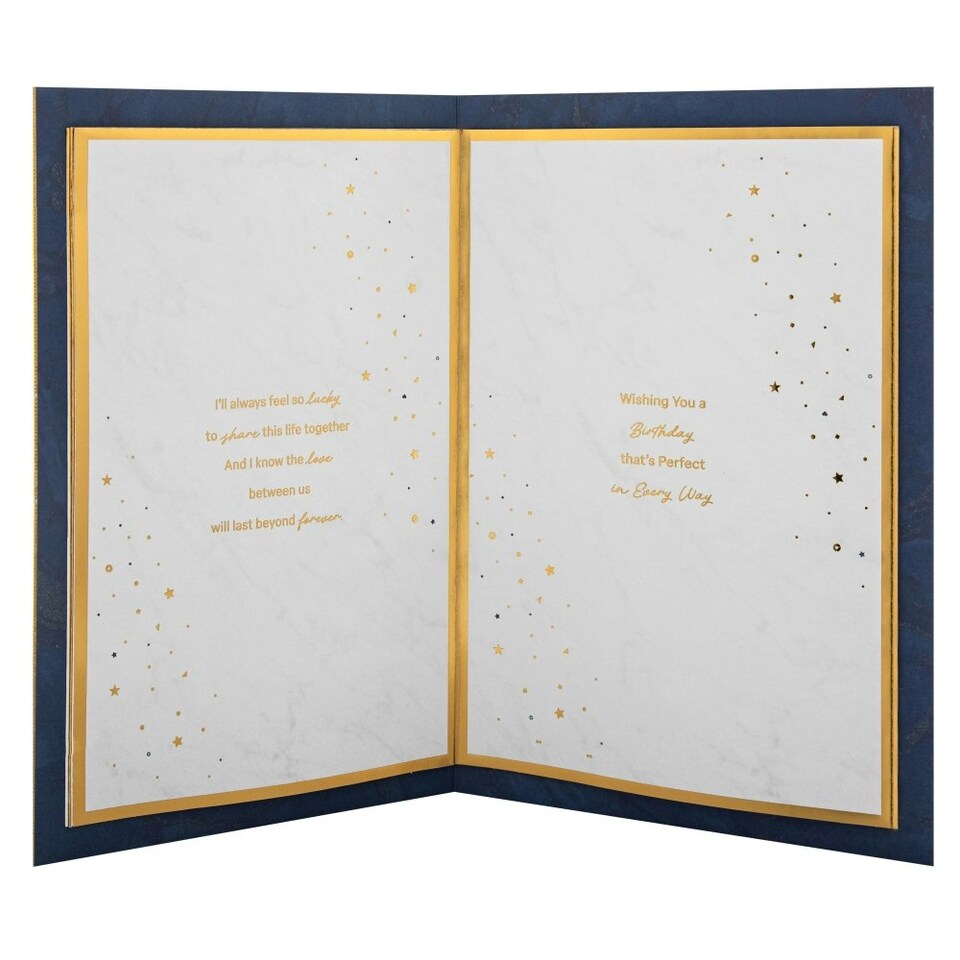 image 1 of Dark Patterned Design with Star Husband Birthday Card
