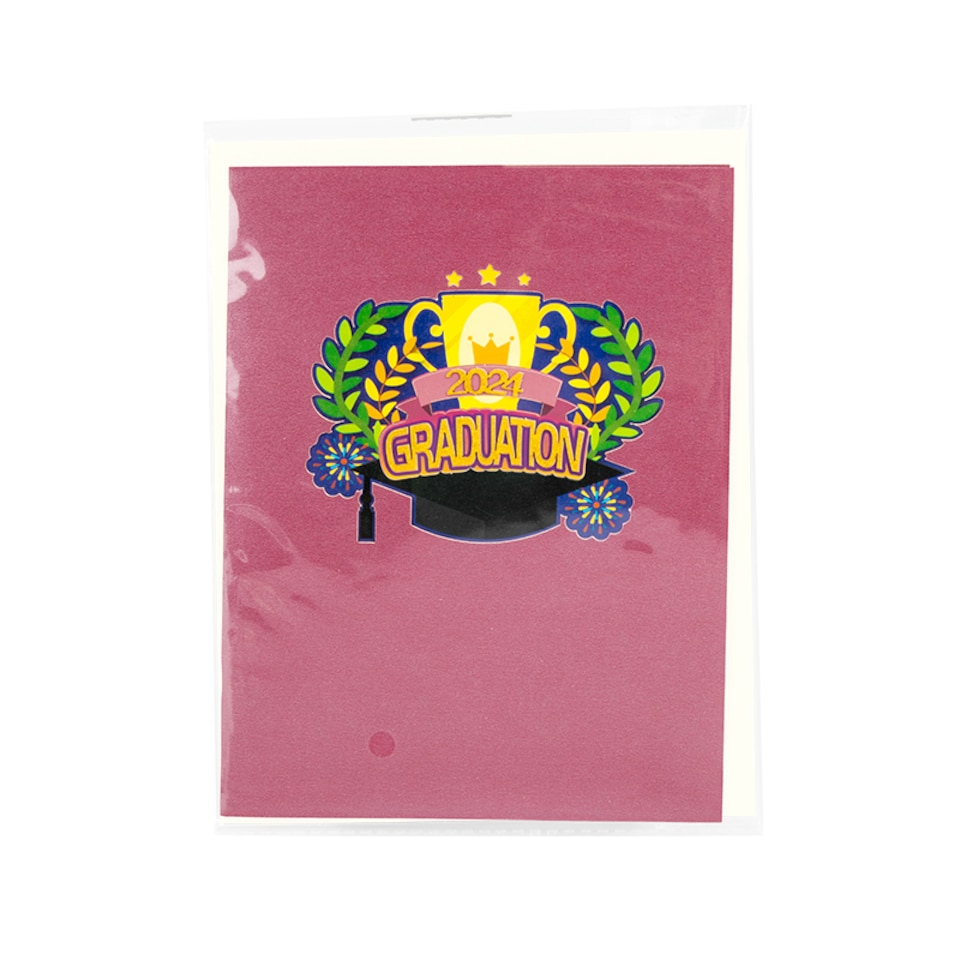 image 1 of Hats Off 3D 2024 Pop Up Graduation Card