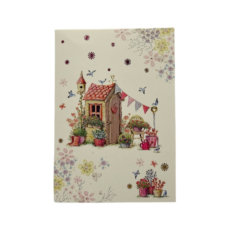 image 1 of Open Blank Charming Garden Design Greeting Card