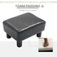 image 4 of HOMCOM Ottoman Footrest Seat Chair Footstool Small PU Leather Home Office Black