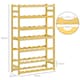 image 5 of HOMCOM Wooden Wine Rack, Free Standing 7-Tier Wine Holder for 42 Bottles, Slim Bottle Rack for Home Bar, 63 x 25 x 102cm, Natural