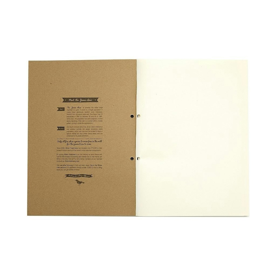 image 1 of Pack of 3 Rhino A4 Recycled 160 Leaf 8mm Lined with Margin Refill Pads