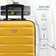 image 4 of 55x35x20cm Carry On Cabin Hard Shell Suitcase - 100+ Airlines Approved Including EasyJet (Paid), British Airways, Ryanair (Priority), TUI Yellow | Yellow/Black | Cabin Bag