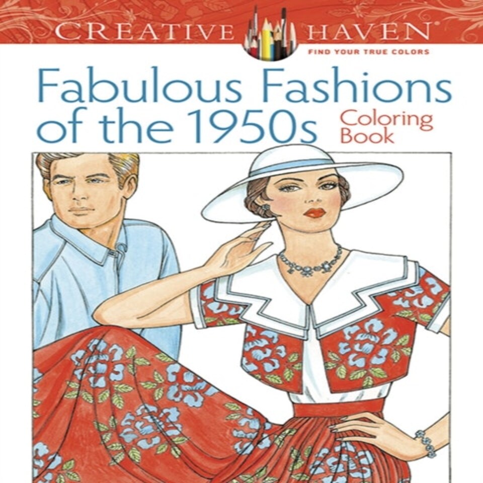 Fabulous Fashions Of The 1950s Colouring