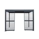 image 2 of Anthracite Aluminium Pergola With 2 x Shutter Panels - 3m x 3m