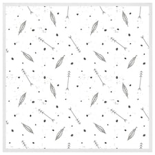 Feathers and arrows in boho style (Picutre Frame) White | L