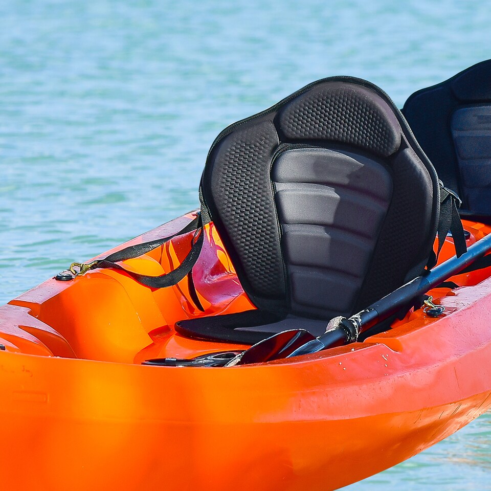 image 1 of HOMCOM Deluxe Kayak Seat Sit On Top Padded Backrest Canoe Rafting Sports High Back Detachable