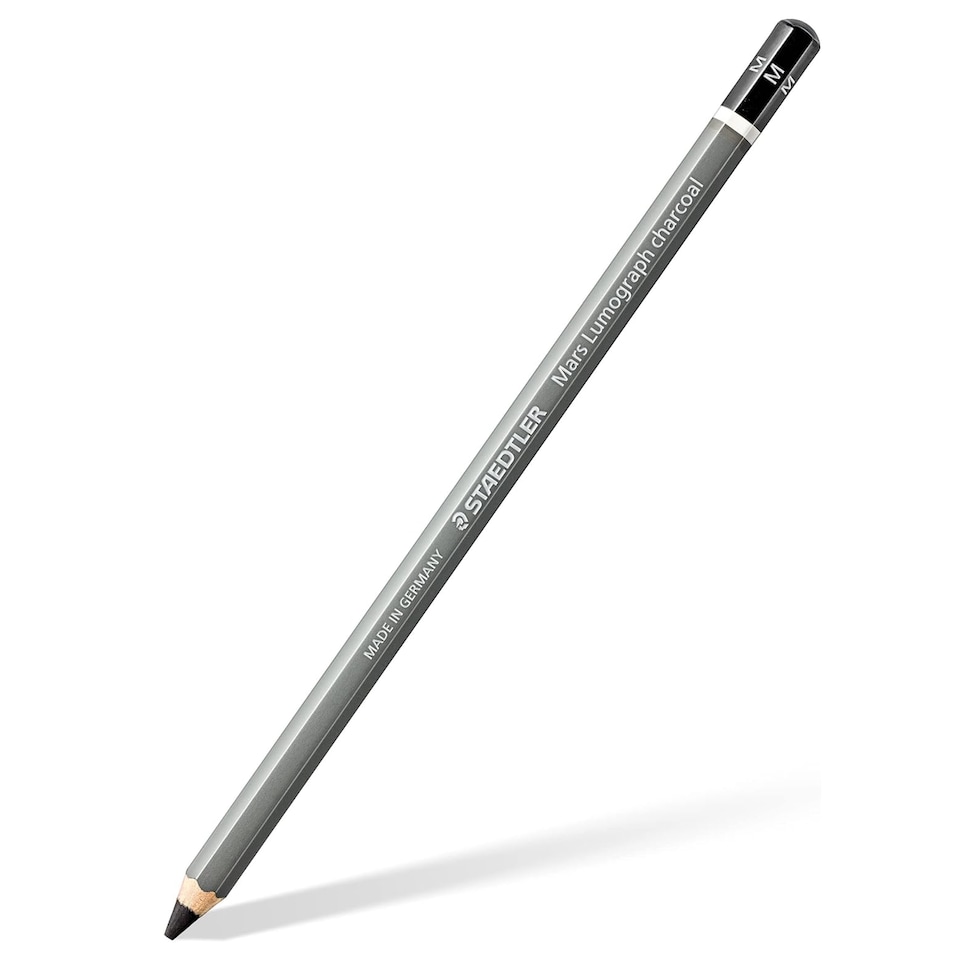image 1 of STAEDTLER Mars Lumograph Journey Design Charcoal 3 Graphite Pencils and 1 Blending Stump