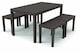 image 1 of Plastic Dining Garden Table with 4 Benches