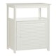 image 2 of Shutter White Wood Floor Cabinet White