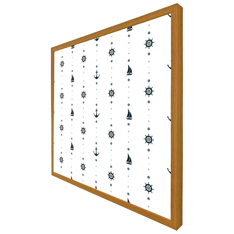 image 1 of Anchor, wheel, sailboat (Picture Frame) Black | XL