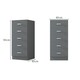 image 9 of FWStyle Tunis 5 Drawer Tallboy Slim Chest Of Drawers - Matt Grey