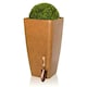 image 1 of Primrose Aged Rust Effect Flared Square Planter Plant Pot 76cm