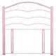 image 1 of 3ft single size pink metal headboard bed head end. Girls pink, hearts,steel tubular Pink | 3ft Single